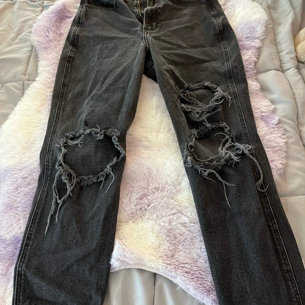 Ripped black hollister jeans